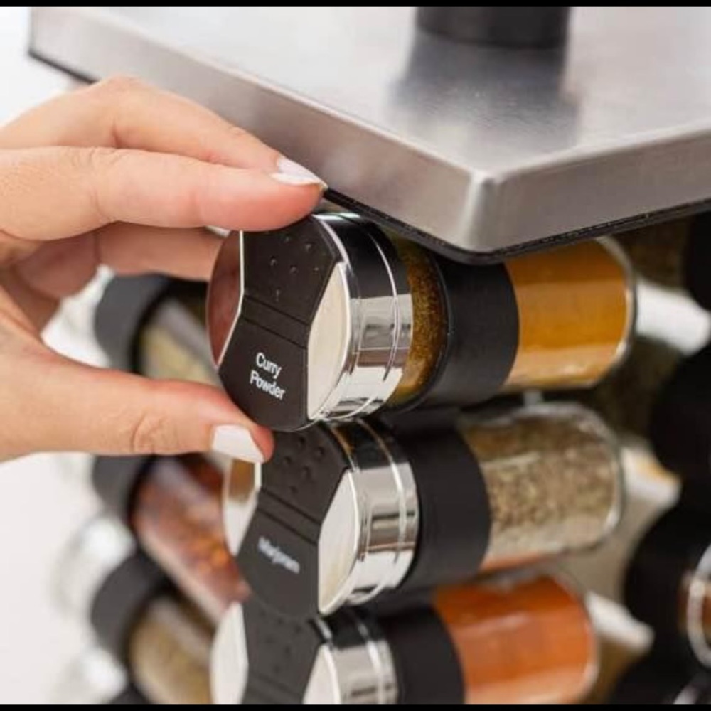 Stainless Steel 20-Jar Spice Rack - Picture 5 of 6